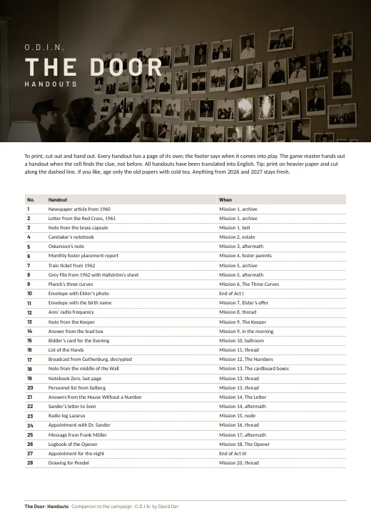 Cover of The Door: Handouts