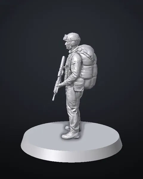 Rundumansicht: Shadow Paratrooper, Männlich