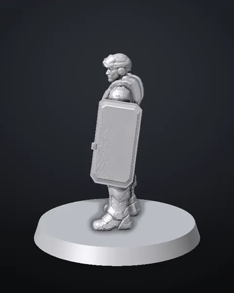 Rundumansicht: Techno-Stormtrooper, Männlich